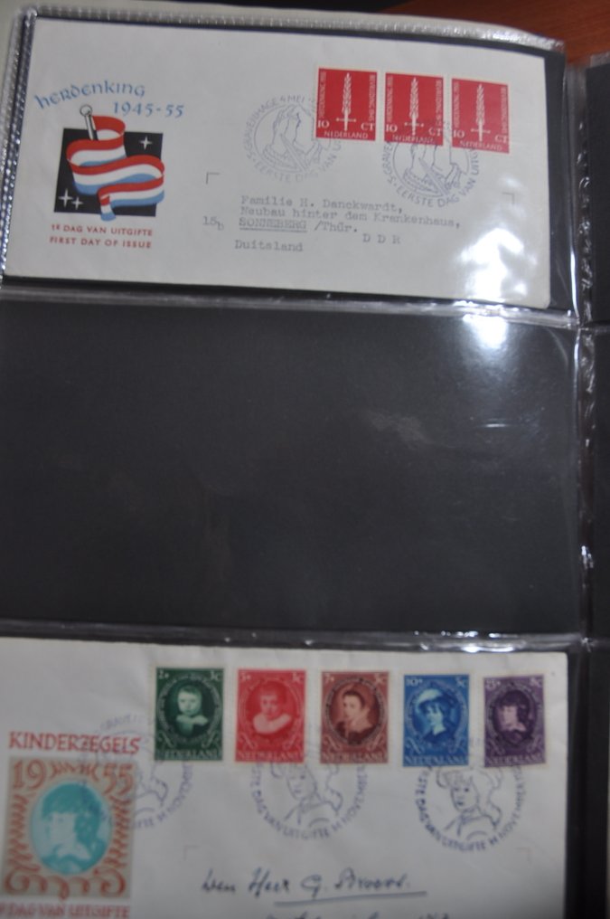 Holanda  - Grande coleção com 100 FDC's em diversos álbuns DAVO (237 fotos). #4.3