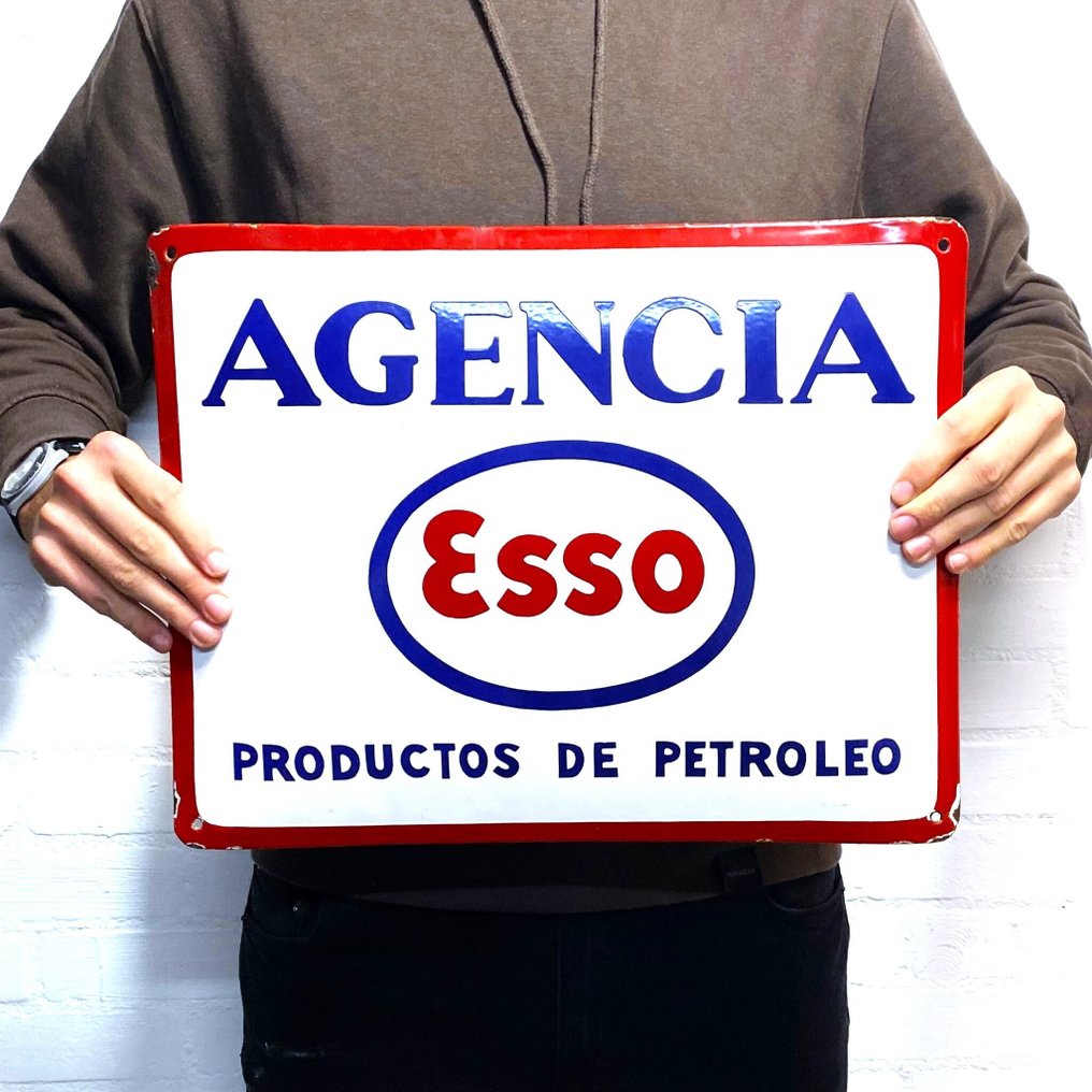 Esso agence produits de pétrole - Enseigne en émail - Émail #1.0