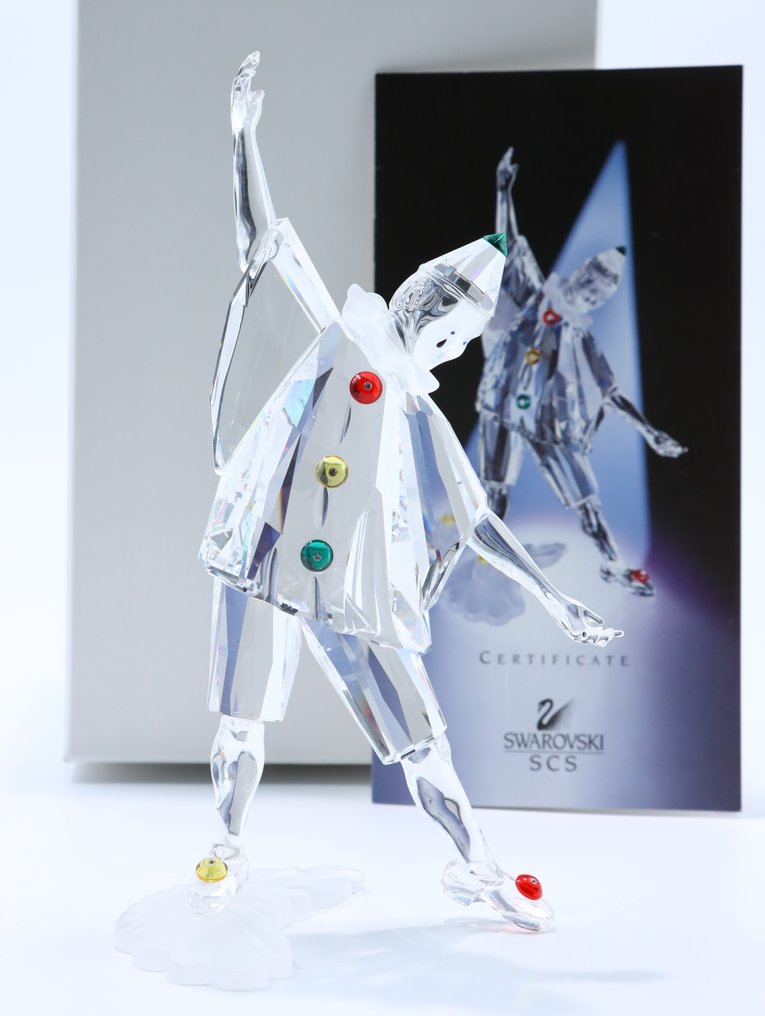 Statuetta - Swarovski Crystal - Jaarlijkse Editie 1999 Pierrot (Boxed + certificate) - Cristallo #1.0