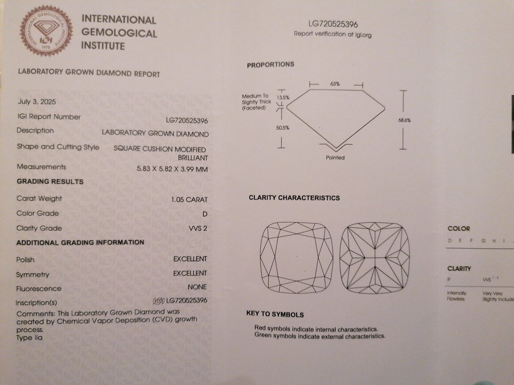 没有保留价 - 耳环 - 14K包金 白金 -  2.07ct. tw. 钻石 (实验室培育) #3.2