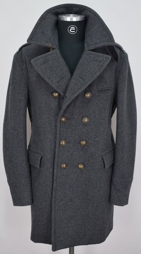 Burberry Brit Heavy Winter Woolen Doublebreasted With Blue Nova Check Lining - Frakk #1.0