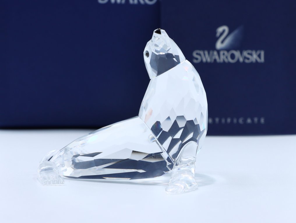 Statue - Swarovski - Moeder zeeleeuw (Boxed + Certificate) - Krystall #1.0