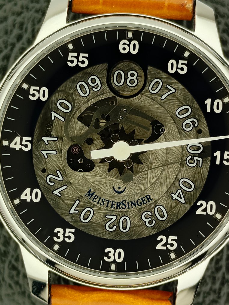 Meistersinger - Rare Single-Hand Jump Hour Blue Skeleton - 01177 - Άνδρες - 2020+  #4.3