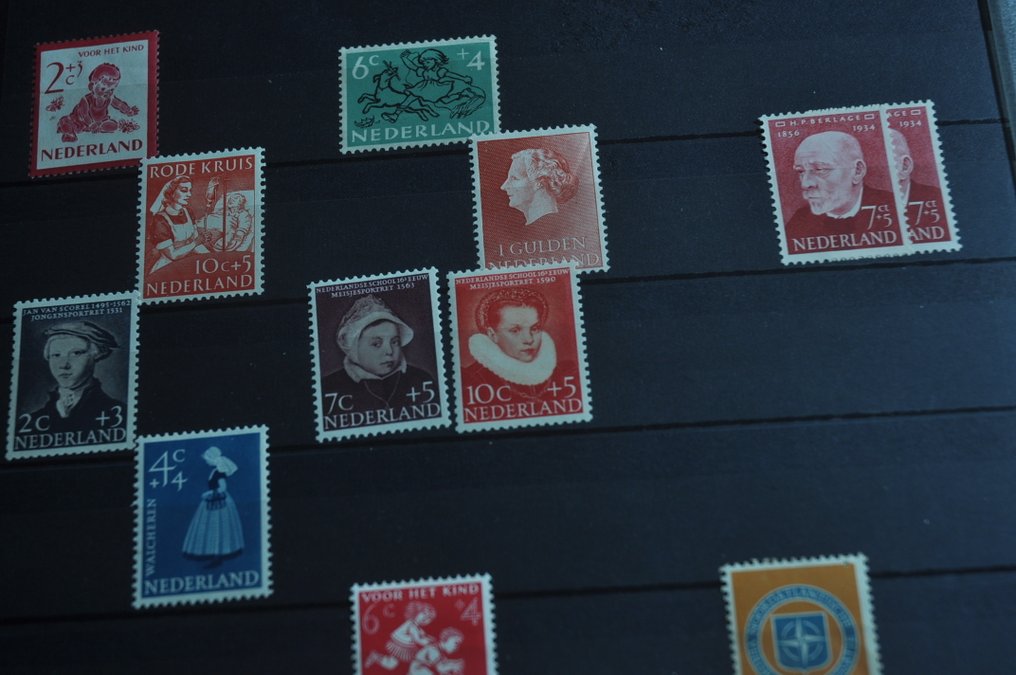 Netherlands  - Research party involving many mint condition items and quantities in various stockbooks and a DAVO #4.3