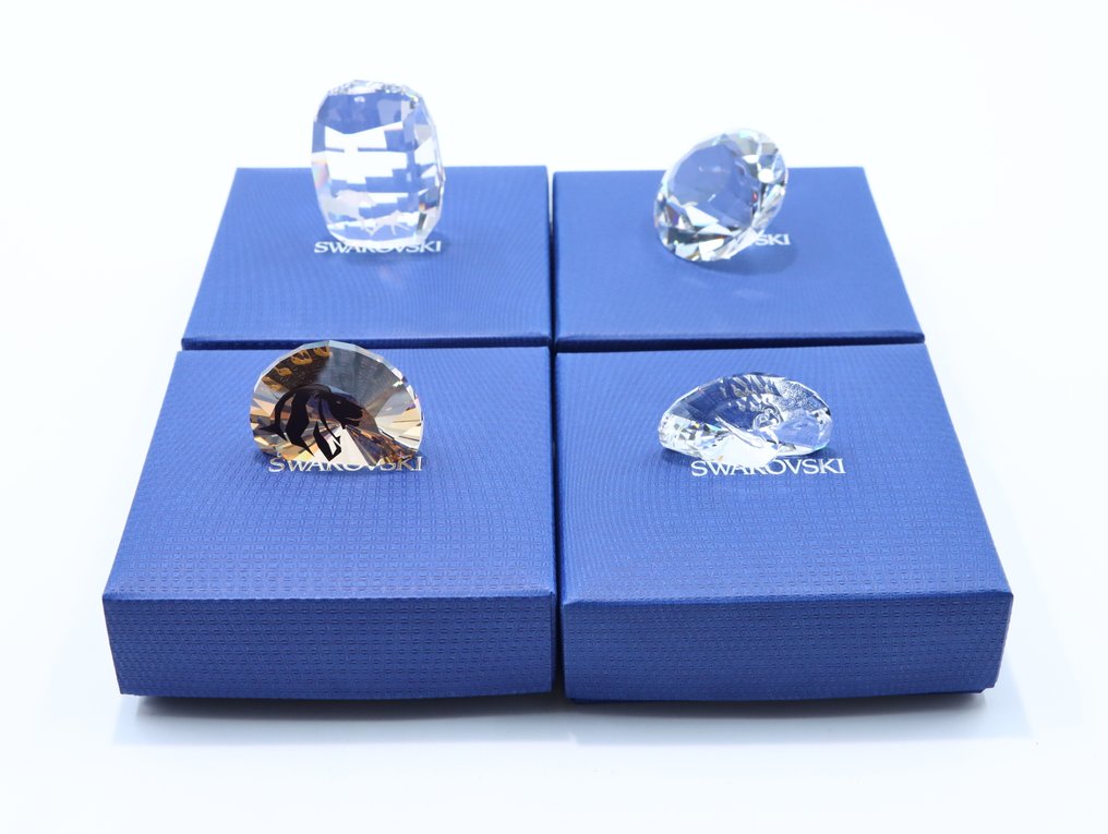 Statuetta - Swarovski - Set dieren plaquets (Boxed)  (4) - Cristallo #1.0