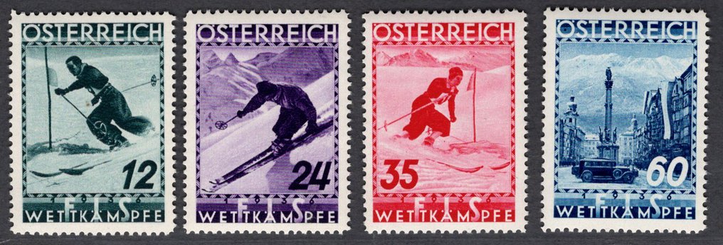 Αυστρία  - Αυστρία 1936, 623 - 626, FIS II, πλήρες σετ MNH, εξαιρετικό, CV 220€. #1.0