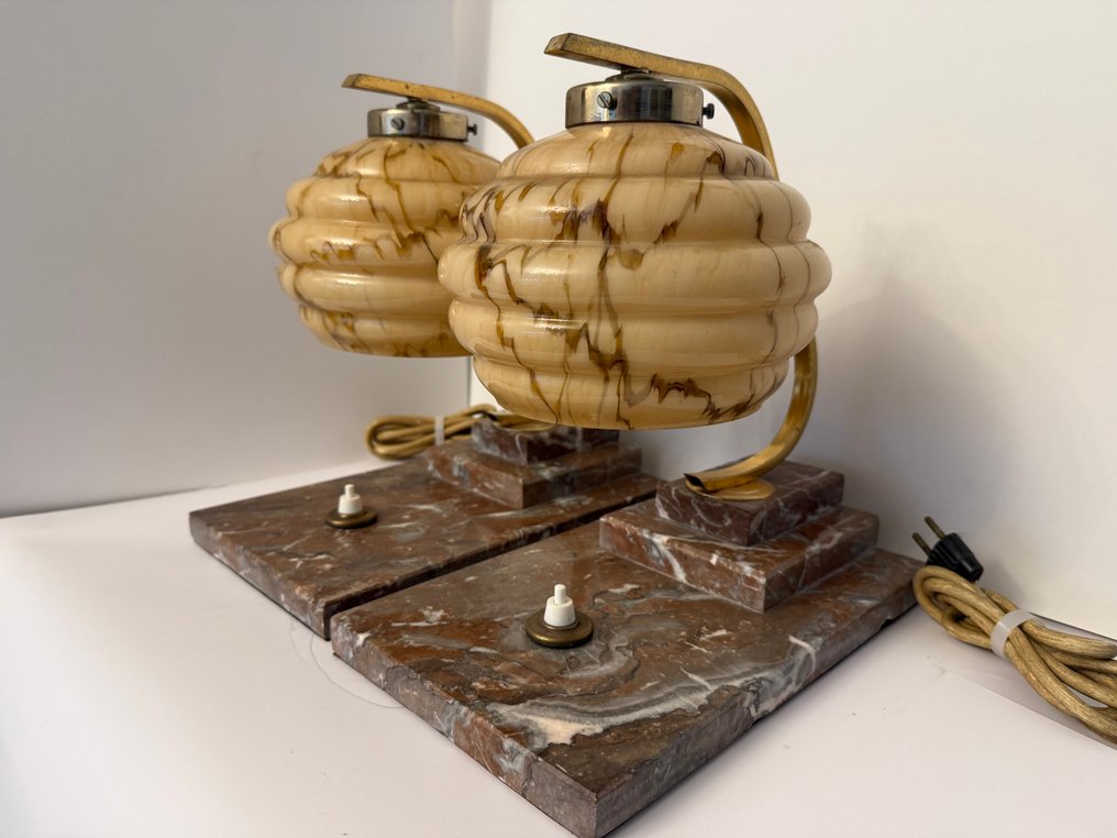 台灯 (2) - 大理石, 欧帕琳 - Art deco 桌灯 #1.0