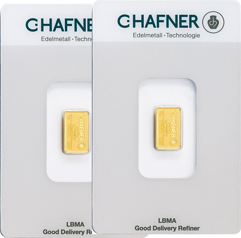 4克 - 金色 .999 - C. Hafner, Germany - 已封口& 包括證書 #1.0