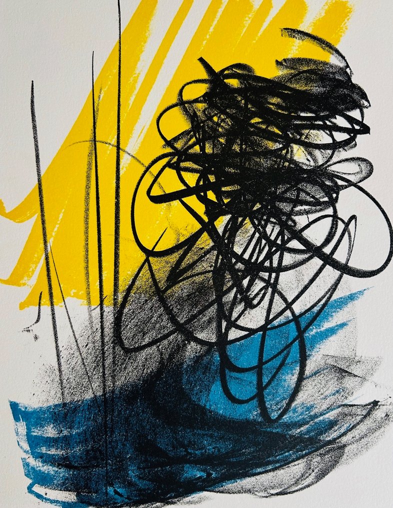Hans Hartung (1904-1989) - Hommage à San Lazzaro - Lithographie originale signée #1.0