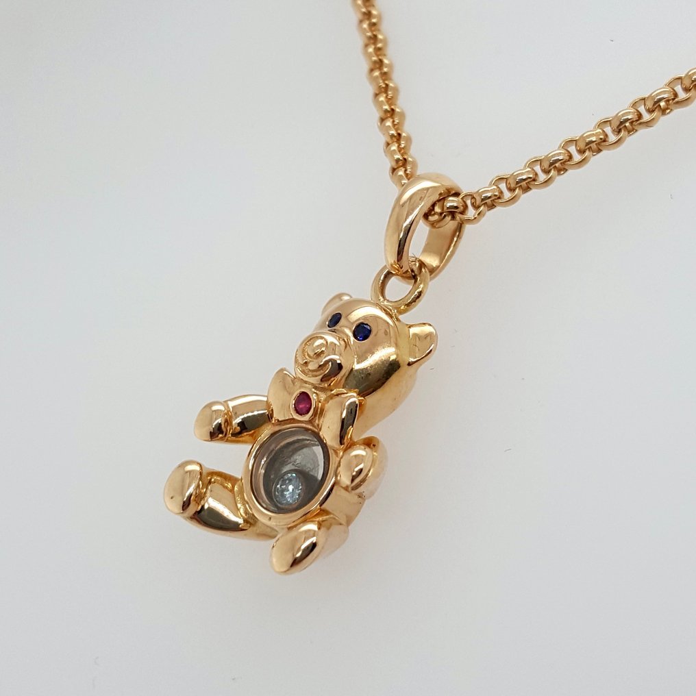 Chopard - Κολιέ με μενταγιόν - Happy Diamonds - 18 καράτια Κίτρινο χρυσό Διαμάντι (Φυσικό)  - Saffier - Robijn #2.1