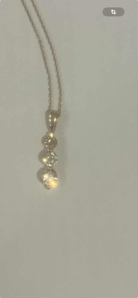 Κολιέ με μενταγιόν - 14 καράτια Κίτρινο χρυσό -  1.08ct. tw. Διαμάντι (Φυσικό) #2.1