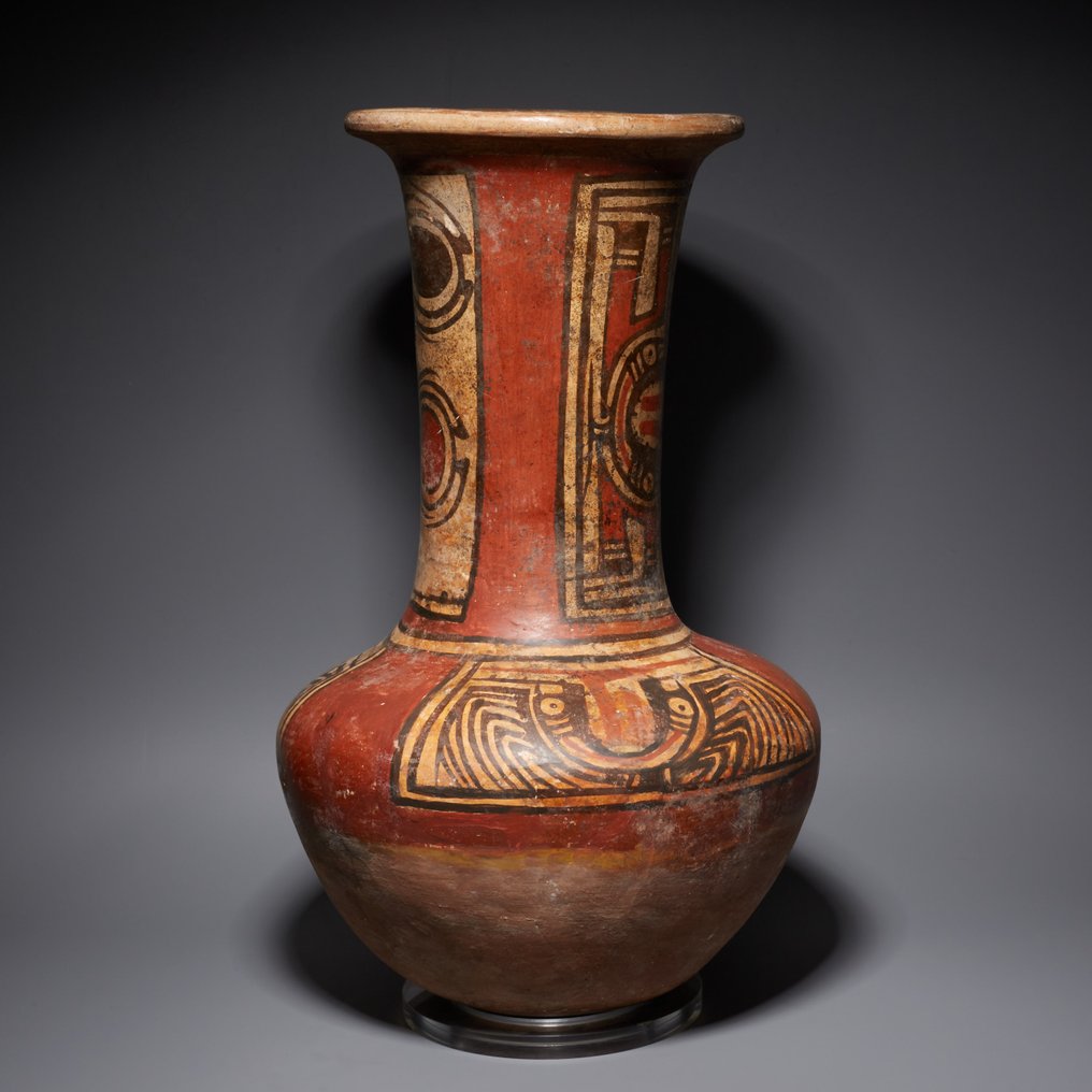 Cocle/Macaracas Terracotta 船只，约公元400年至600年， 高度38厘米。西班牙进口许可证。 #3.2