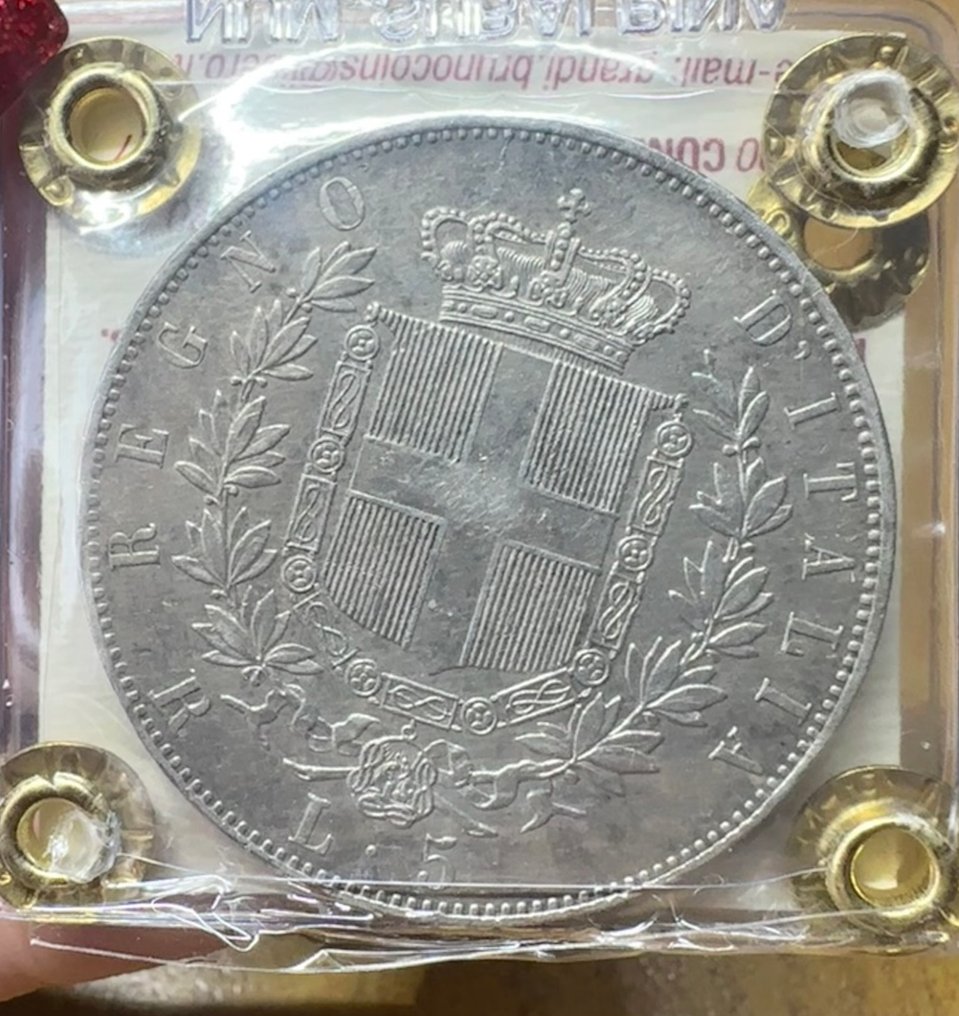義大利王國 Vittorio Emanuele II. 5 Lire 1876 - Roma  (沒有保留價) #1.0