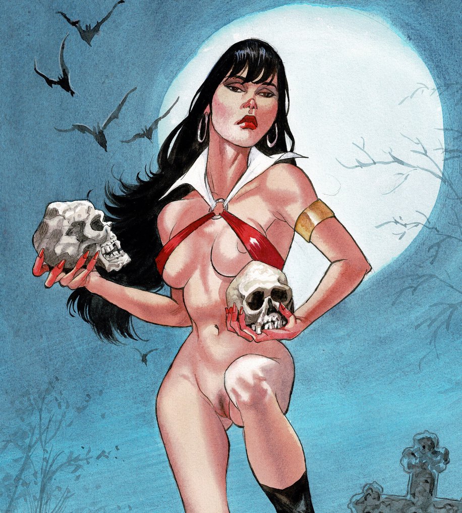 Gürsel, Gürçan - 1 Original colour drawing - Pin Up - Vampirella - 2025 #2.1