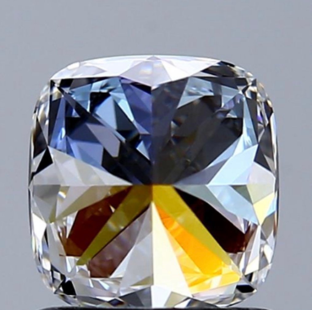1 pcs Diamond  (Natural)  - 0.91 ct - Cushion - F - VVS2 - Gemological Institute of America (GIA) - Ex Ex None #2.1