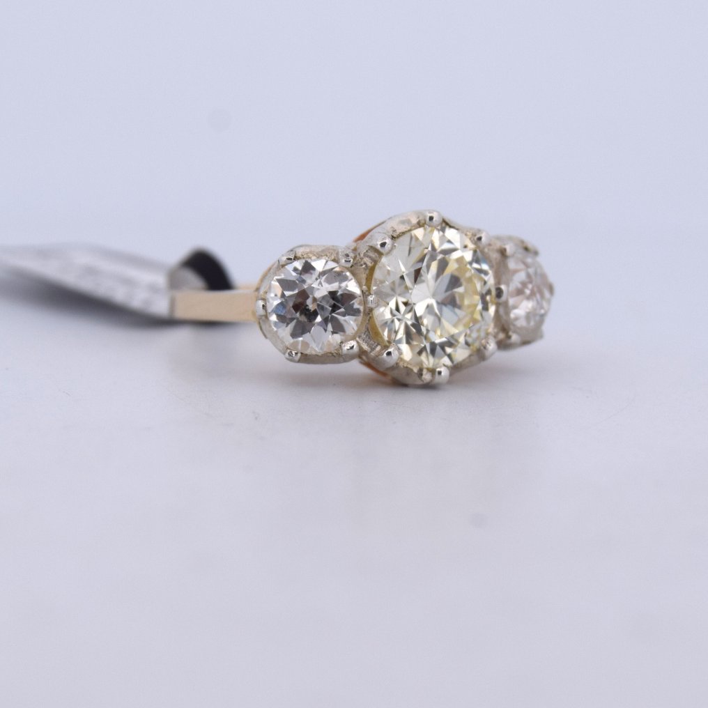 鸡尾酒戒指 - 18K包金 黄金 -  3.20ct. tw. 钻石 (天然)  - 钻石 #3.2