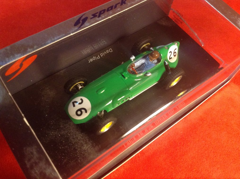 Spark 1:43 - 模型赛车 - ref. #S1822 Lotus 16 Climax F.1 British GP 1960 #26 David Piper - 优质,几乎全新,如今难得一见。 #2.1