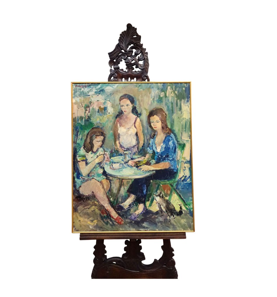 Enrique Pinet Pàmies (1912–1974) - XL FORMAT - An Intimate Afternoon in the Garden #2.1