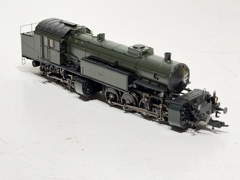 Trix H0 - 22012 - Ατμομηχανή με όχημα μεταφοράς (1) - Tank type Gt 2x4/4 Mallet, μεταλλική κατασκευή. - K.Bay.Sts.B #1.0