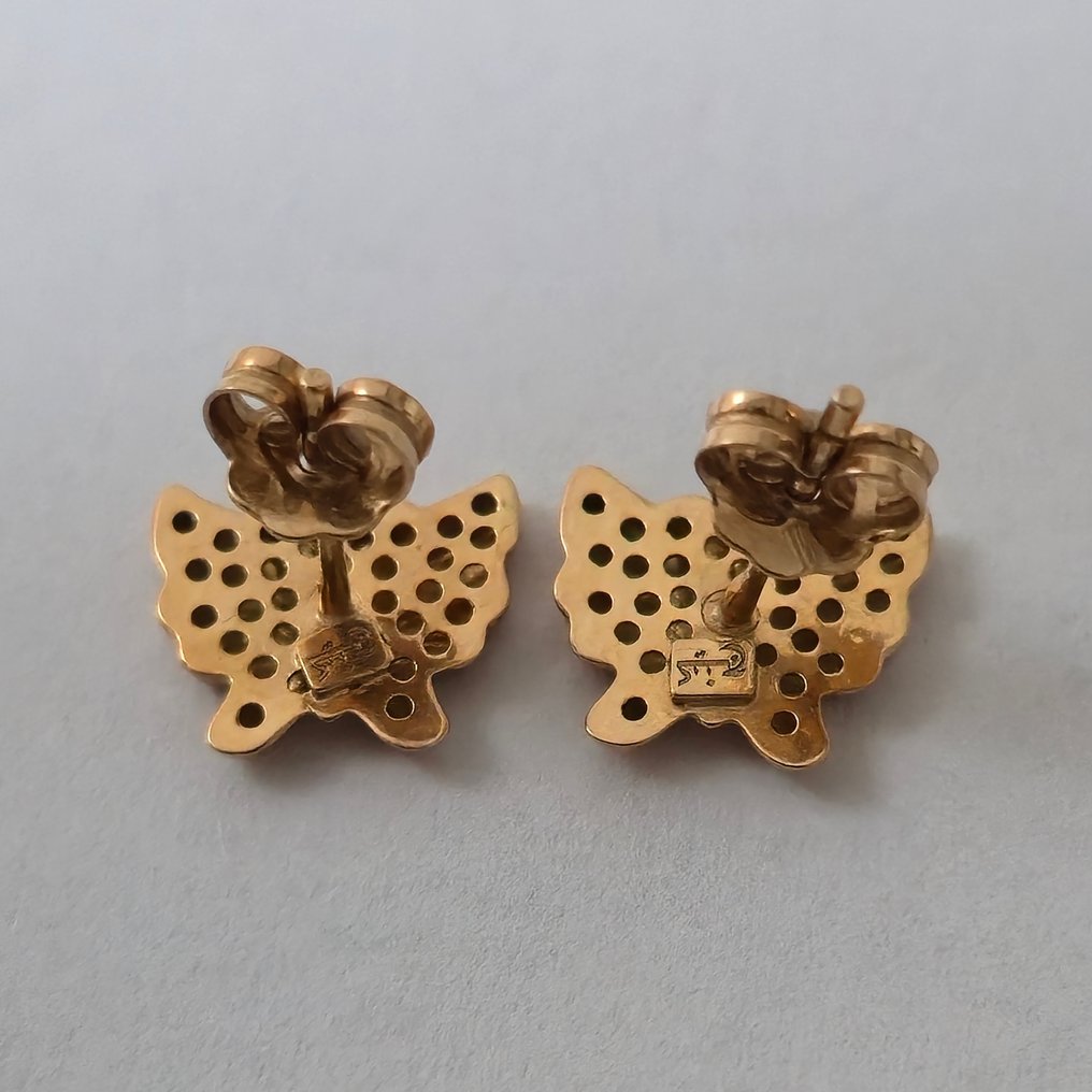 Ingen mindstepris - Øreringe - 18 kraat Gulguld #1.0