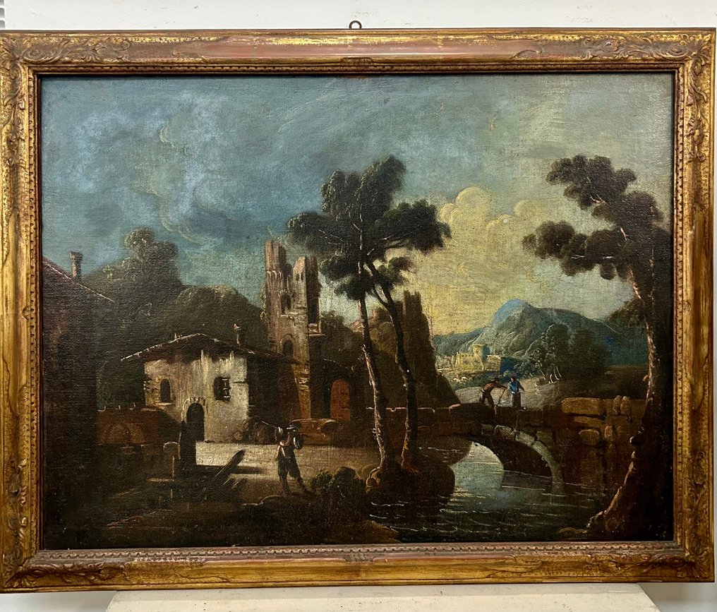 Claude Lorrain (1600-1682), seguace d - Paesaggio ideale con rovine e figure #4.3