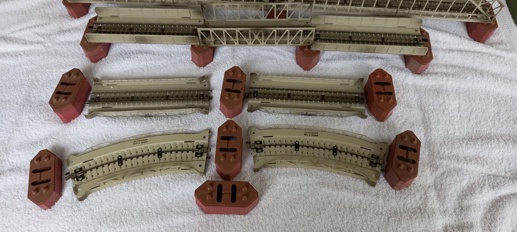 Märklin H0 - 7163/7167/7168/7162/7169 - Bridges (23) - Batch of 10, metal bridges #2.1