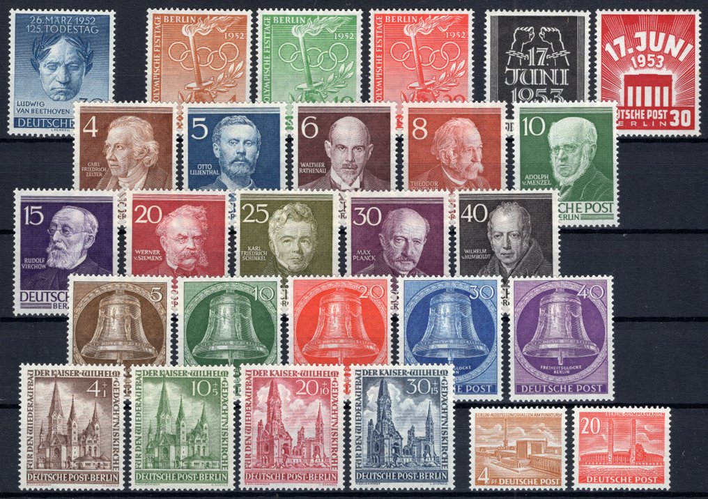 Berlin 1952/1953 - Two complete vintages /MNH - Michel 87/113 #1.0