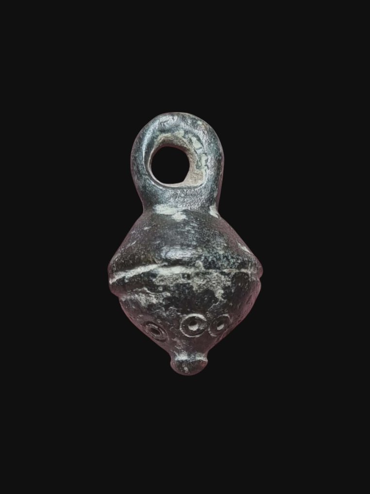 古羅馬 青銅色, 令人惊叹的早期邪眼金星 墜飾  (沒有保留價) #1.0