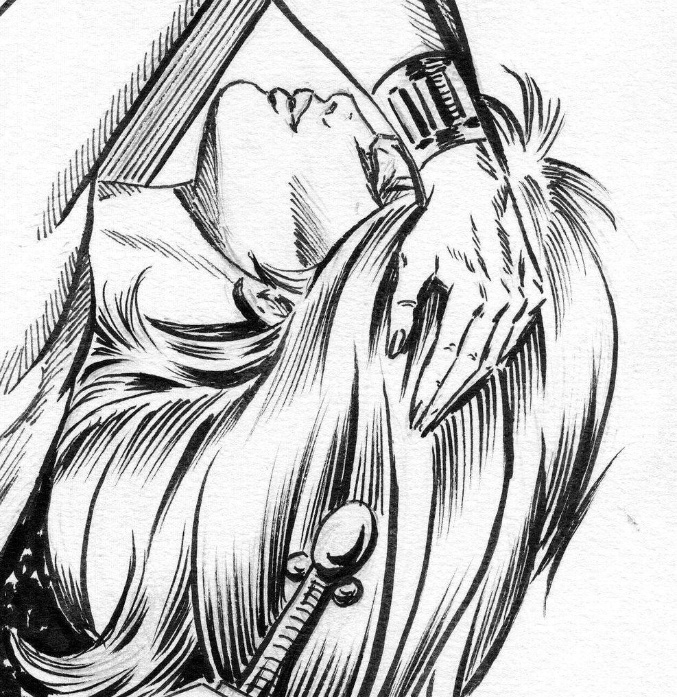 Romero, Enric Badia - Eredeti műalkotás - Sensual AXA with Sword - Hand Signed #4.3