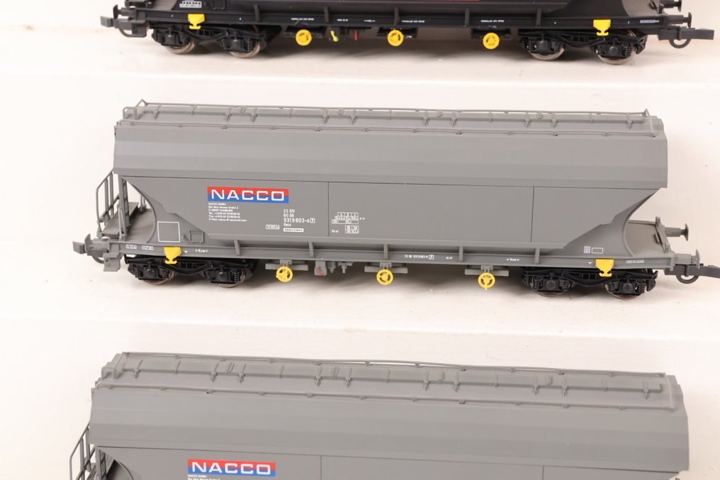 Electrotren, Rivarossi H0轨 - 模型火车货运车厢 (3) - 三辆筒仓车 'Nacco - Storione' - SNCF, DB #2.1