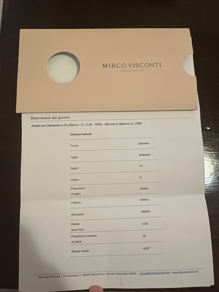 Mirco Visconti - Δαχτυλίδι αιωνιότητας - 18 καράτια Λευκός χρυσός -  0.60ct. tw. Διαμάντι (Φυσικό)  - Διαμάντι #4.3