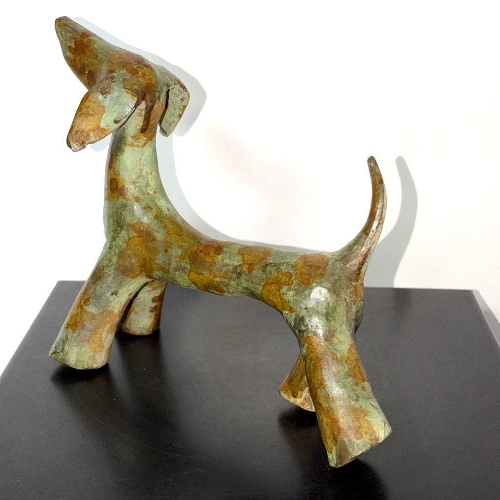 Abdoulaye Derme - Γλυπτό, Chien - 20 cm - Μπρούντζος #3.2