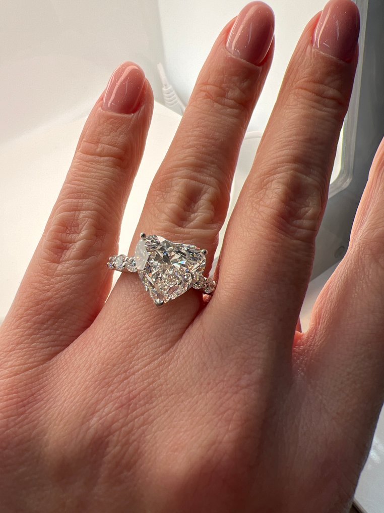 Δαχτυλίδι - 14 καράτια Λευκός χρυσός -  8.00ct. tw. Διαμάντι (Εργαστηριακής καλλιέργειας) - Διαμάντι #3.2