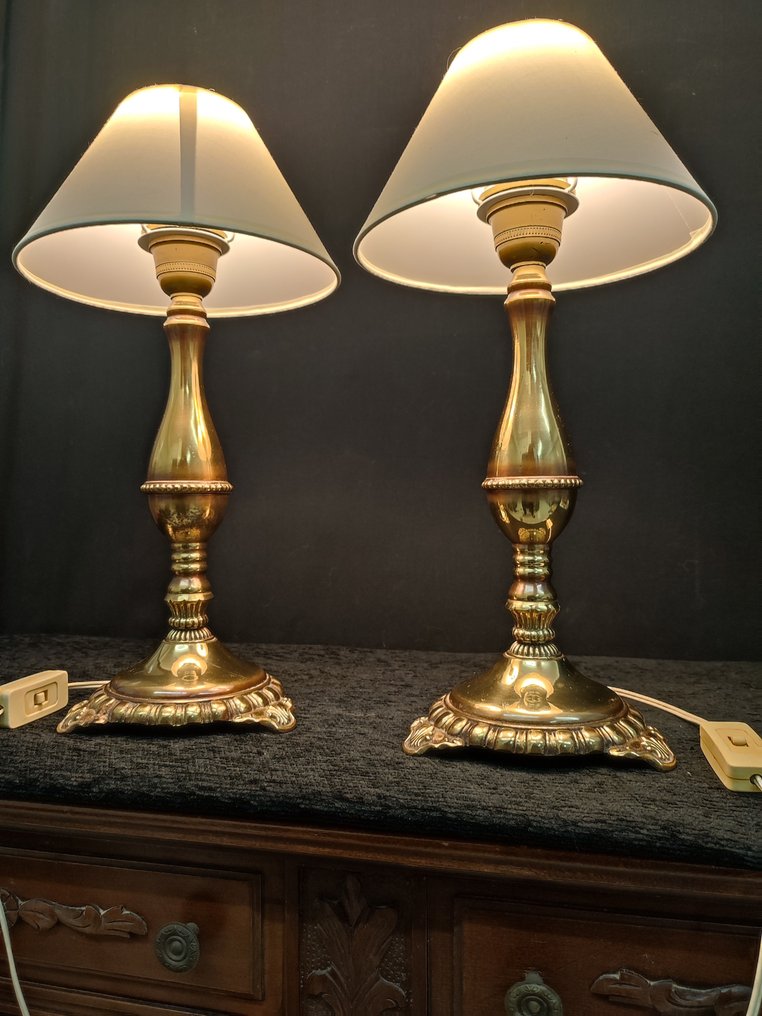 1935 lamparas vintage laton dorado - Επιτραπέζιο φωτιστικό (2) - Ορείχαλκος #3.2