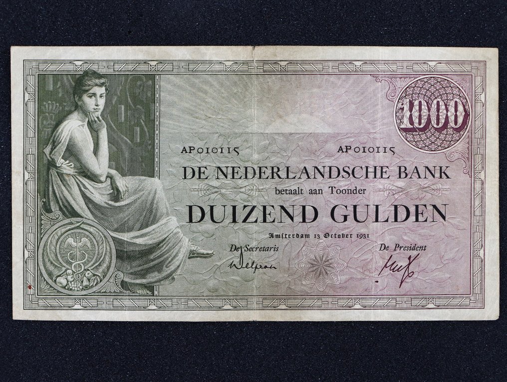 Ολλανδία. - 1000 Gulden - 1931 - Pick 48  (χωρίς τιμή ασφαλείας) #1.0