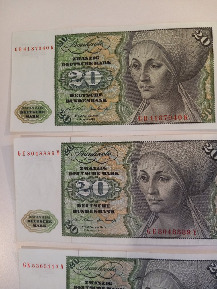 Germania, Republica Federală. - 10 and 3 x 20 Mark - Various Dates  (Fără preț de rezervă) #1.0