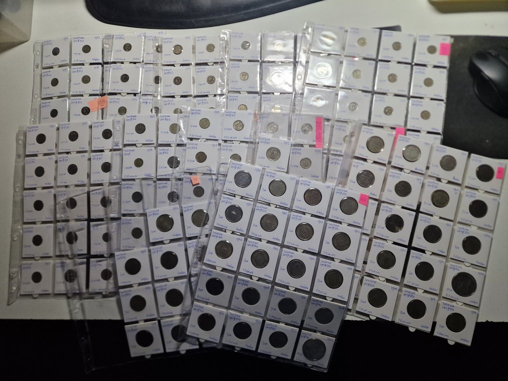 Suède. Collection of 215+ coins, various Ore and Krona denominations XX cent. #2.1