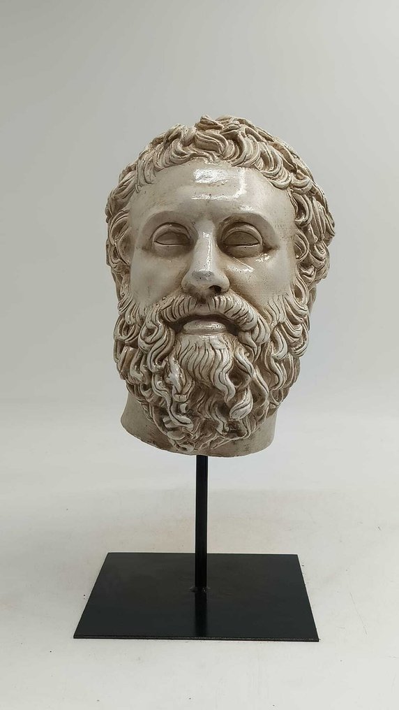 Γλυπτό, Testa di Marco Aurelio - 33 cm - μαρμάρινη σκόνη #1.0