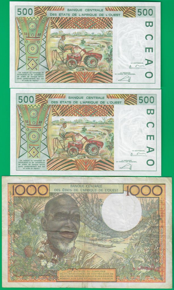 Statele Africane de Vest. - 11 banknotes - various dates (Fără preț de rezervă) #4.3