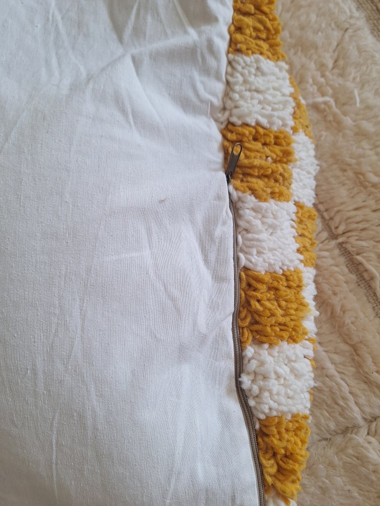 Pouffe - Wool, Cotton - Berber wool pouf #4.3