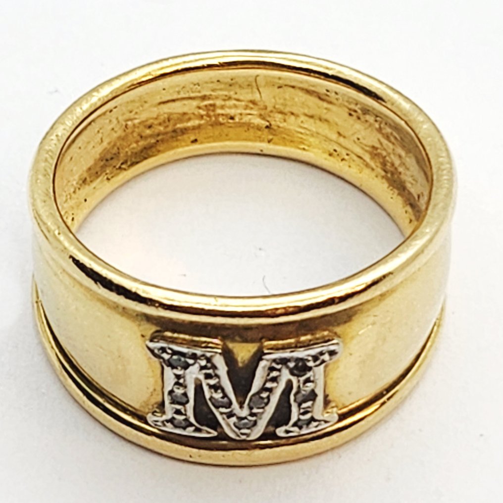 Δαχτυλίδι - 18 καράτια Κίτρινο χρυσό -  0.05ct. tw. Διαμάντι (Φυσικό)  #1.0