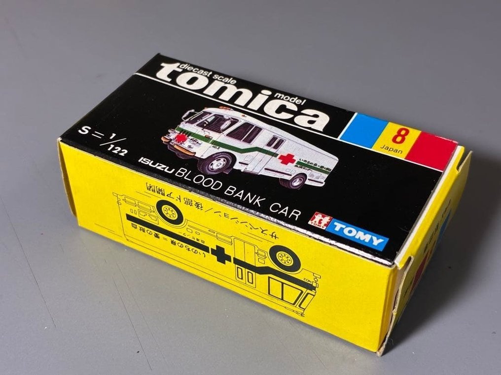 Tomica 1:122 - Modellauto - ISUZU Blood Donation Vehicle – Made in Japan, With Original Box #4.3