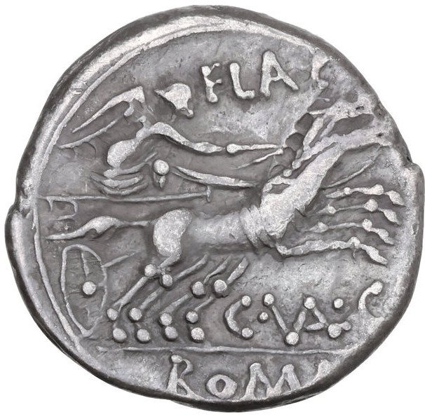 Ρωμαϊκή Δημοκρατία. C. Valerius Flaccus, 140 BC. Denarius RRR-Extremely Rare! #1.0