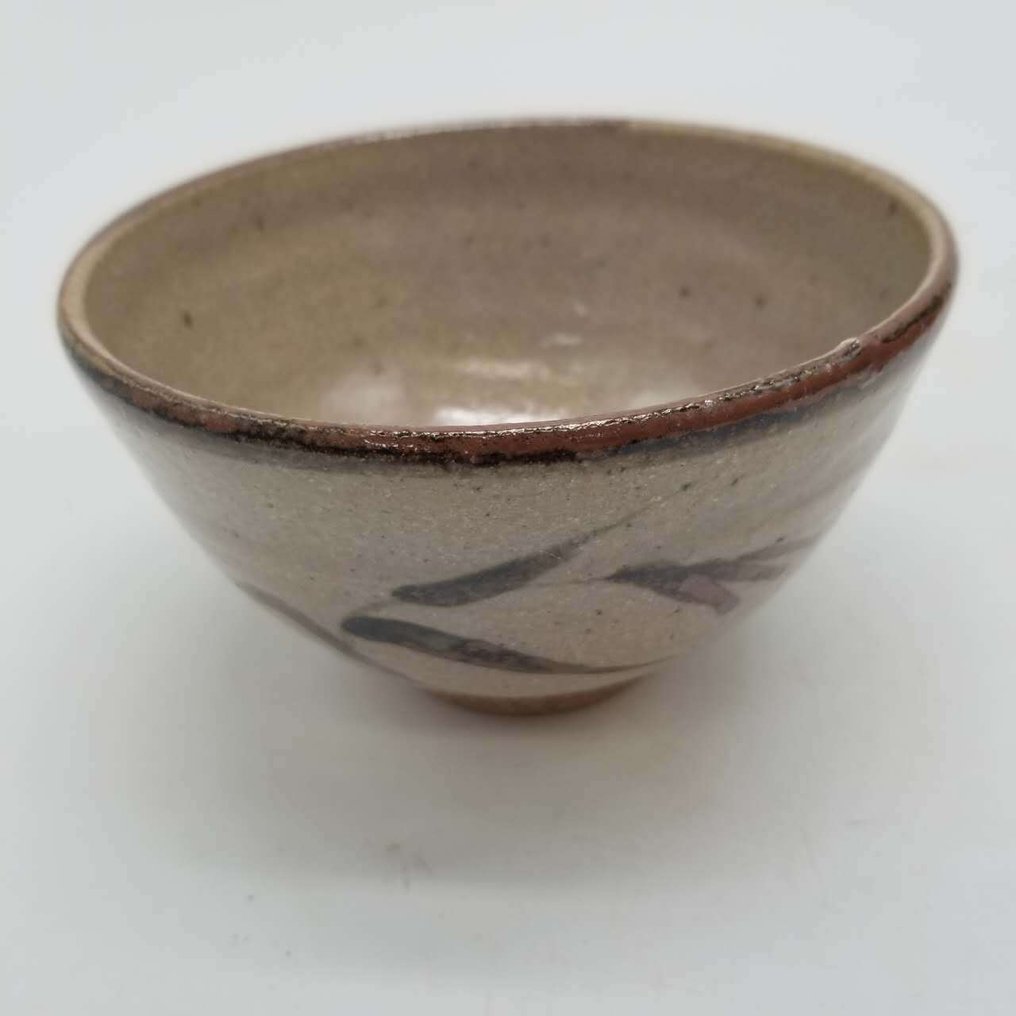 E-Karatsu Tea Bowl - 12th Nakazato Tarouemon - Μπολ τσαγιού - Κεραμικό - Μότιφ φύλλου ιτιάς #4.3