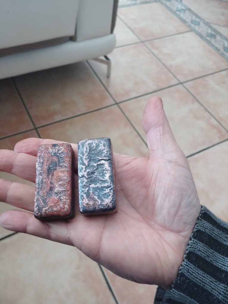 11 lingots en cuivre . Poids total 3.485 kg .999  (Sem preço de reserva) #4.3