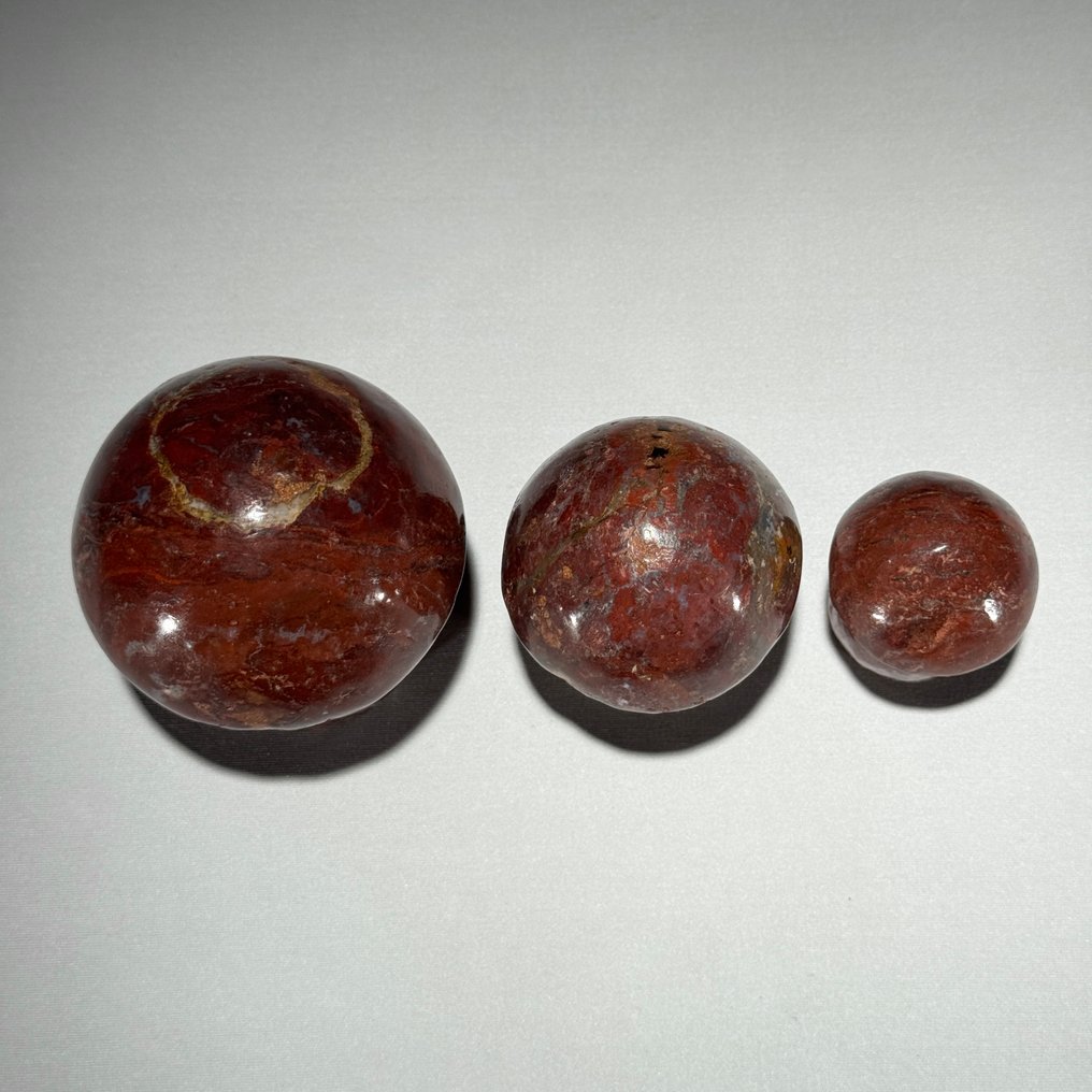 Inget utropspris - Underbart set med 3 Red Jasper Svampformad- 1300 g #4.3
