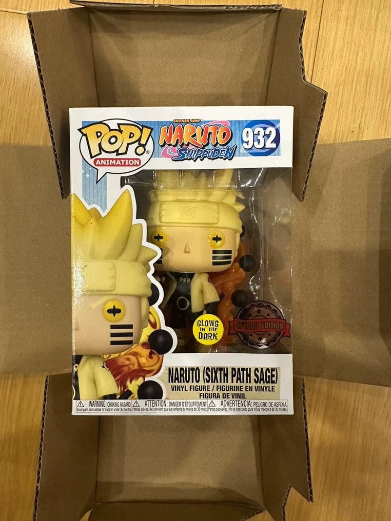 Funko - Statuetta - Funko POP Naruto Shippuden Naruto Six Paths Sage Mode Glow-in-the-Dark Limited Edition. Also  (2) - Plastica, Vinile #1.0