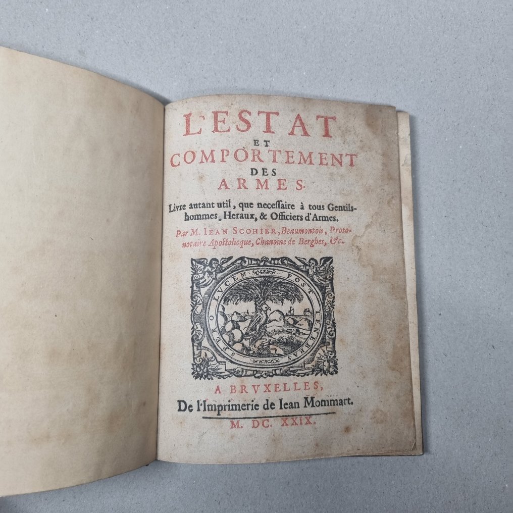 SCOHIER, Jean - L’Estat et comportement des armes - 1629 #3.2
