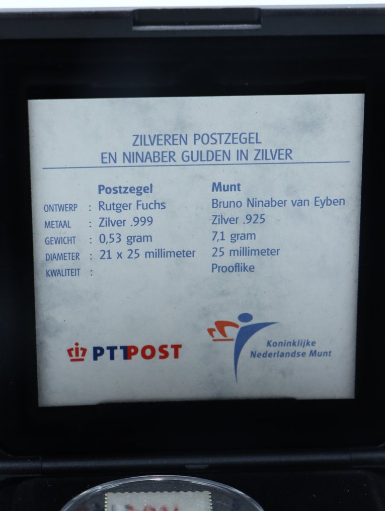 Ολλανδία. "2 x zilveren postzegel en ninaber gulden"  (χωρίς τιμή ασφαλείας) #3.2