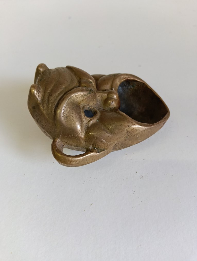 Scrumieră - Bronz - Scrumieră cap de satiră. #4.3